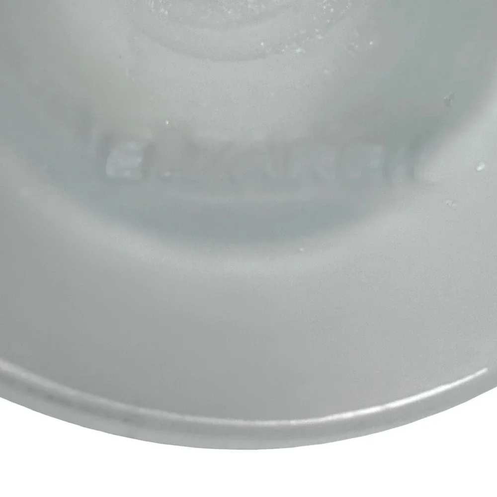Essie E Zareh White Frosted Art Glass Swirl Vase Baijan Pulled Rim 11